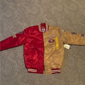 San Francisco 49ers Red/Gold Satin Starter Super Bowl Jacket